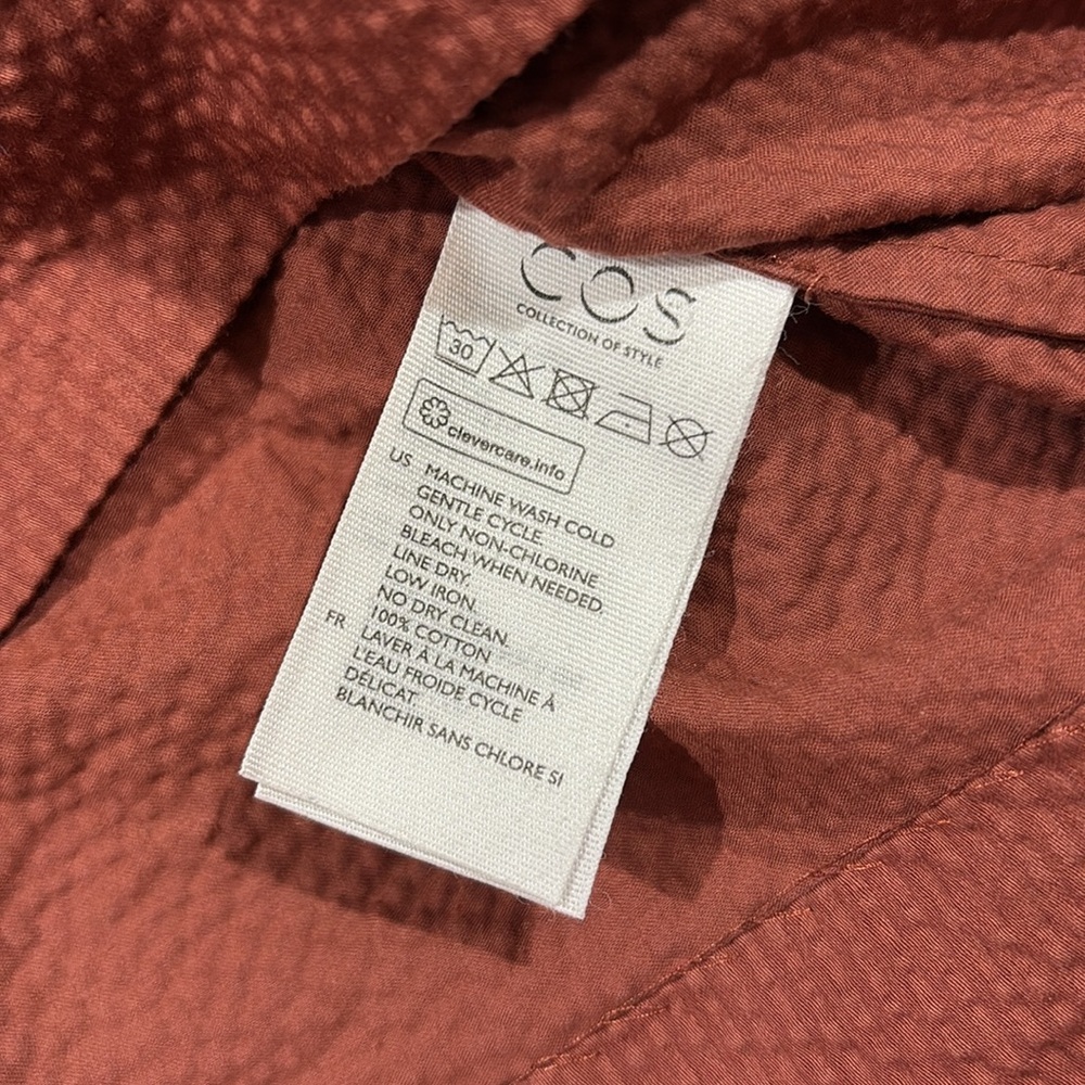 COS Rust Textured Blouse - Picture 9 of 9